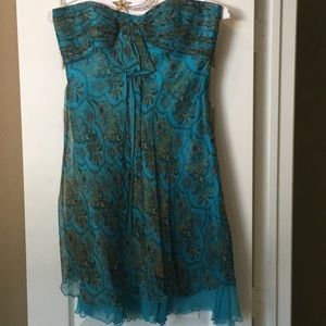 Strapless Laundry Print Dress